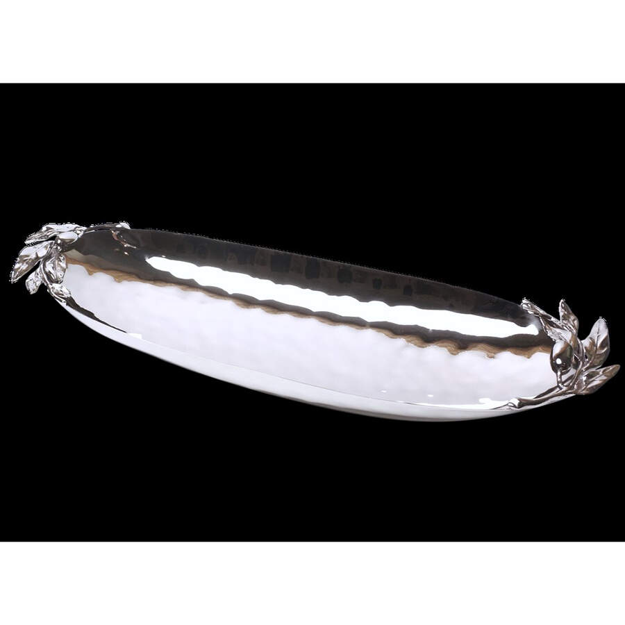 Oliveira (Stainless Hollowware) 17" Bread Tray by Carmel Ceramica Silv-1