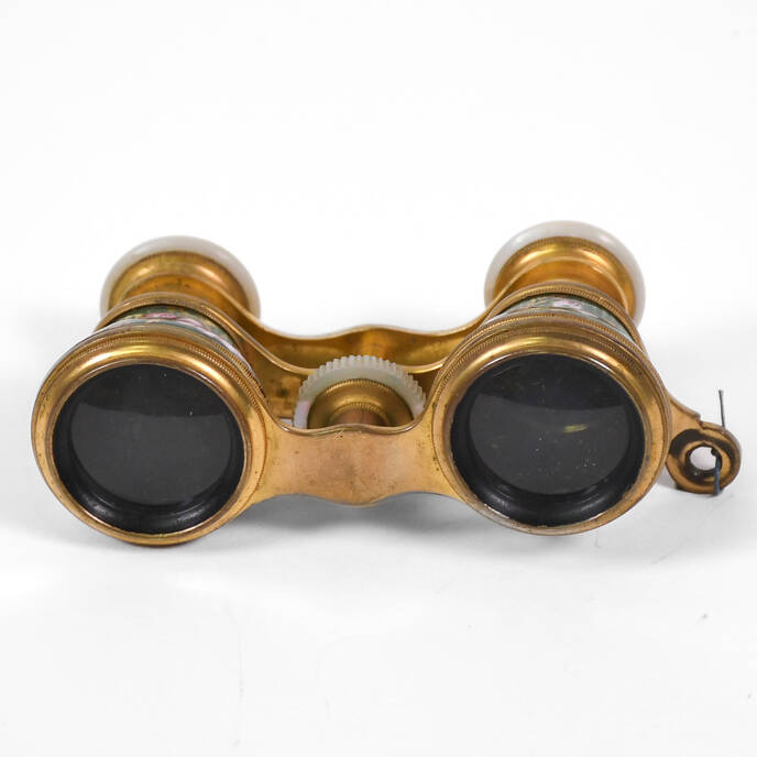 Antique Enameled Audemair Paris Opera Binocular Glasses