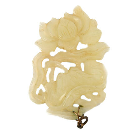 Chinese Carved White Jade Pendent