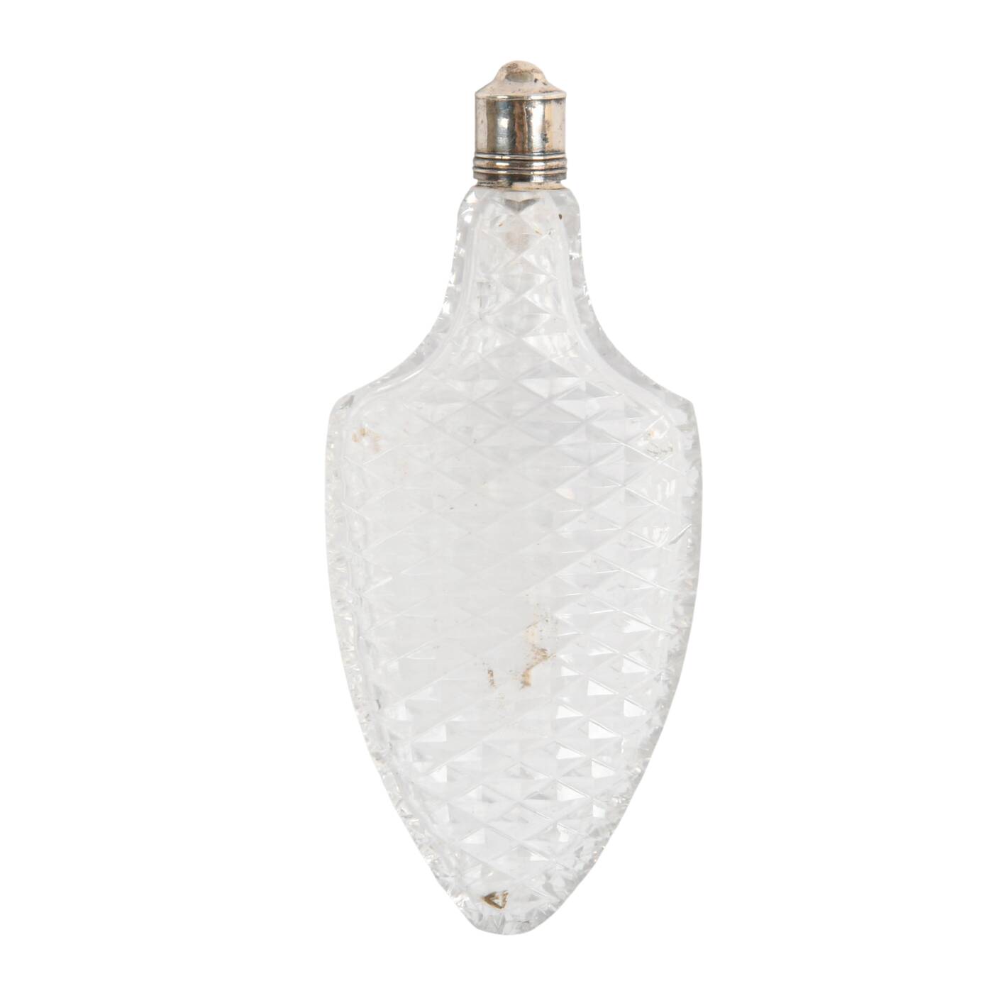 Victorian Mid-Nineteenth Century Cut Crystal Smelling Salts Flask