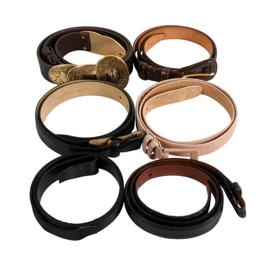 Grouping of Six Designer Belts