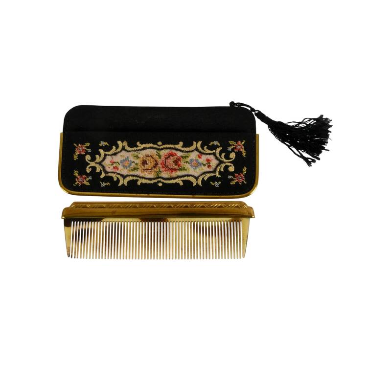 Set of Three Decorated Grooming Items for the Lady on the Go