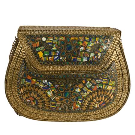 Vintage Handmade Metal Mosaic Bag