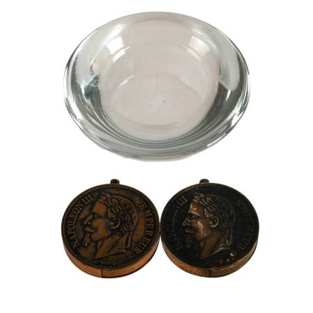 Pair of Reproduction Napoleon III 5 Francs Lighter Cases with Ashtray