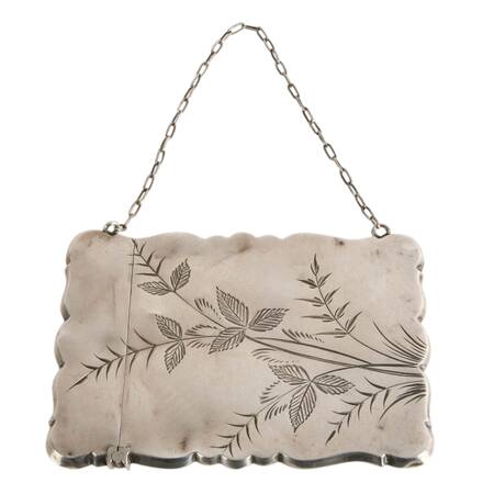 Victorian Sterling Brightcut Card Case Attributed to Whiting and Davis