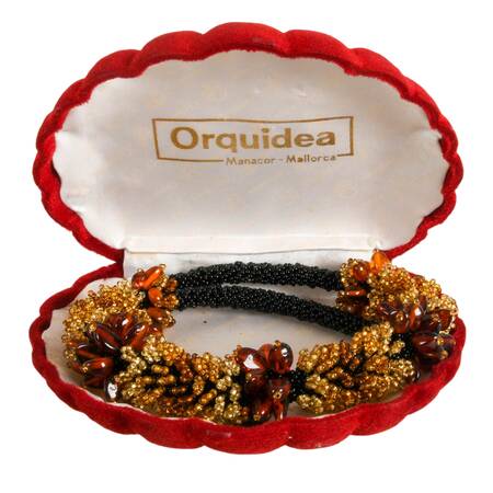 Multicolor Shades of Amber Necklace Made with Glass Beads by Orquidea