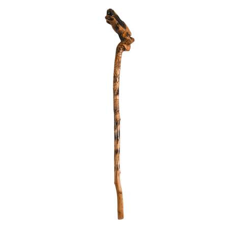 Frog Hand-Carved Animal Wooden Walking Cane