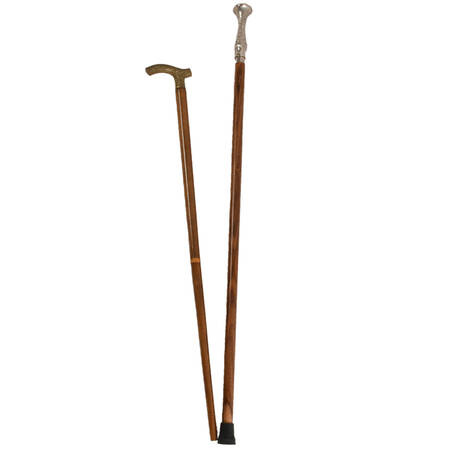 Pair of Metal and Wooden Canes