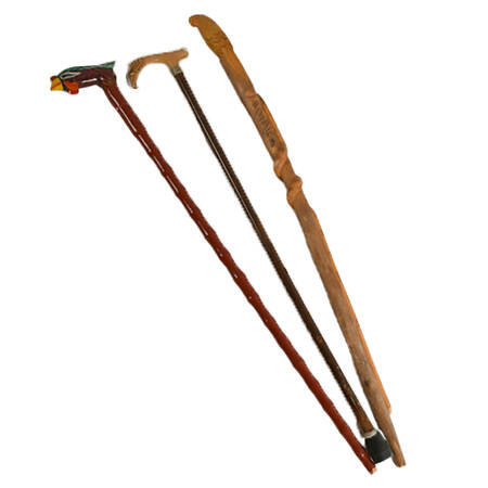 Three Crafty Bird Wooden Walking Canes