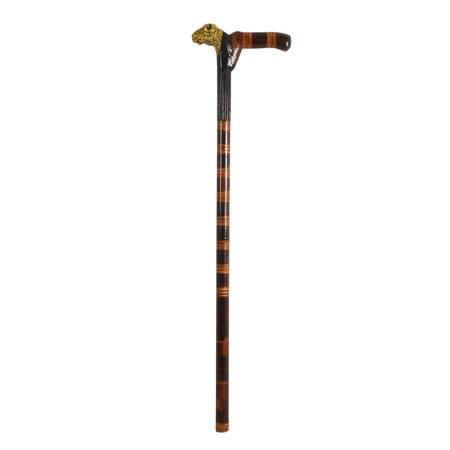 Hand-Carved Jaguar Wooden Walking Cane