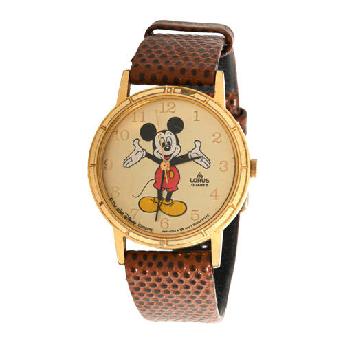 Lorus Quartz Mickey Mouse Watch with Leather Band