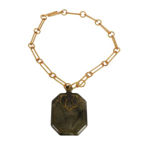 Antique Victorian Art Nouveau Celluloid Slide Locket