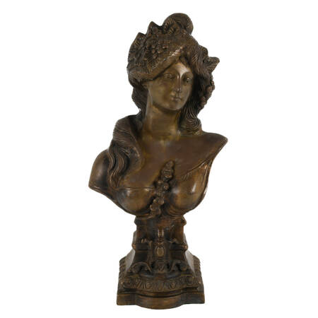Antique Art Nouveau Bust of a Classical Woman