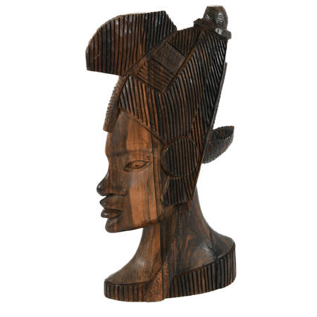 Antique African Carved Wooden Tribal Bust
