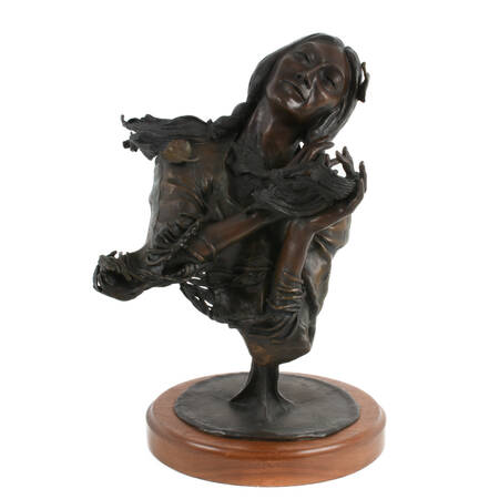Rusty Phelps Signed Limited Number Untitled 1974 Bronze Bust