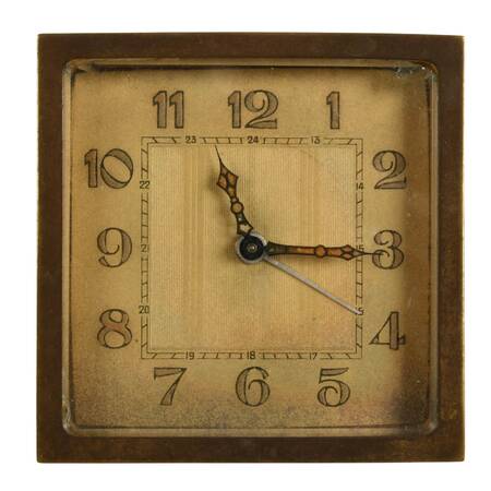 Art Deco J.E. Caldwell 8-Day Swiss Alarm Clock