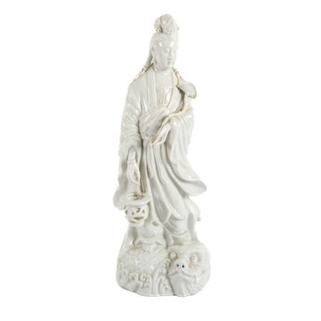 Chinese Blanc de Chine Guan Yin Statue