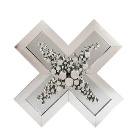 Modernist-Style Chrome Wall Sculpture