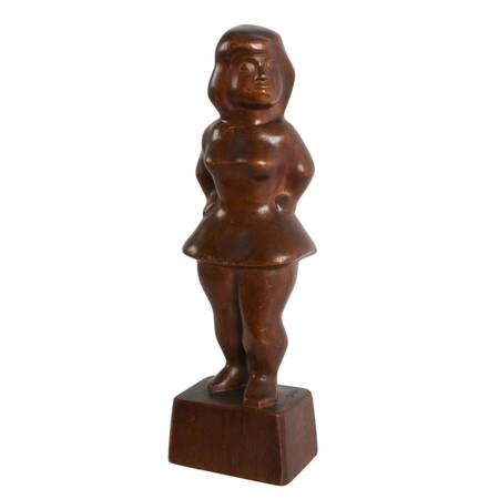 Chaim Gross Carved Wood "Circus Girl" Figure