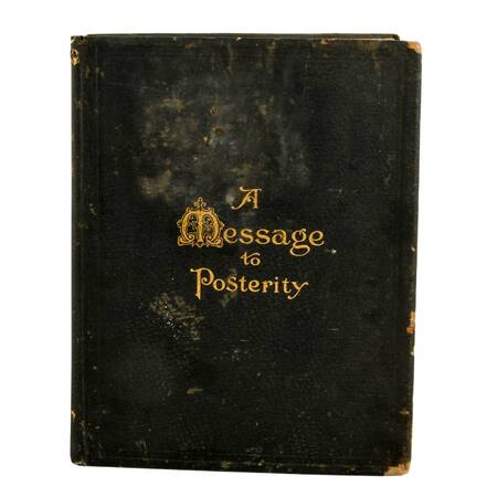 Antique Early 20th Century "A Message to Posterity" Family Register Book