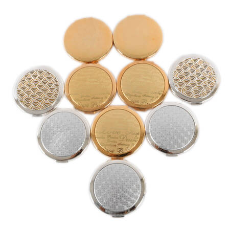 Grouping of Assorted Gold and Silver Ladies Compacts
