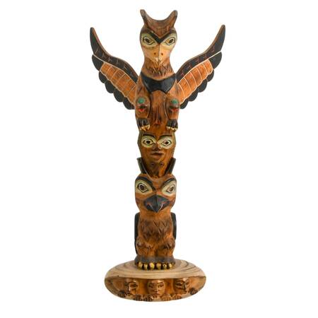 Alaska Black Diamond "The Legend of Mandkind" Wooden Totem Figure