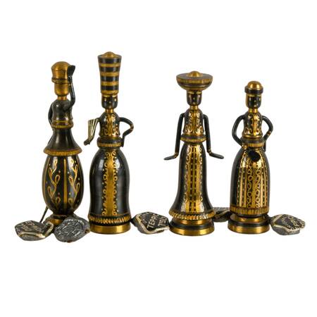 Set of Four Hans Teppich Brass Biblical Female Figurines
