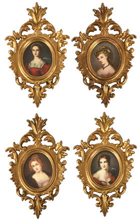 Set of Four Miniature Gilt Wood Frames