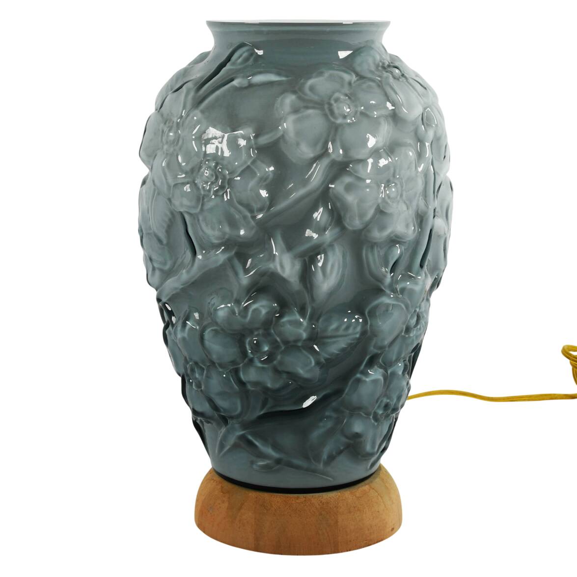 Fenton Converted Art Glass Vase Lamp