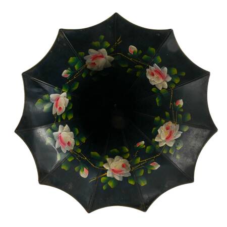 Antique Morning Glory Phonograph Horn by Tea Tray Co.