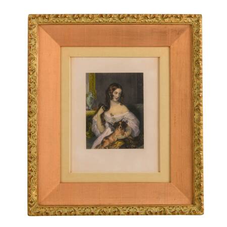 Framed "Fast Cat (KATZE GESCHWIND)" Print on Paper