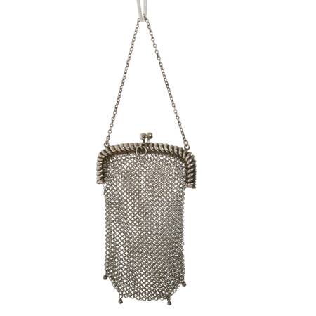 Antique Carter, Hale & Co. Sterling Chainmail Pendant Coin Purse