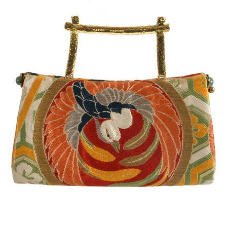 Natori Limited-Edition Woven Silk Brocade Handbag Made in Italy