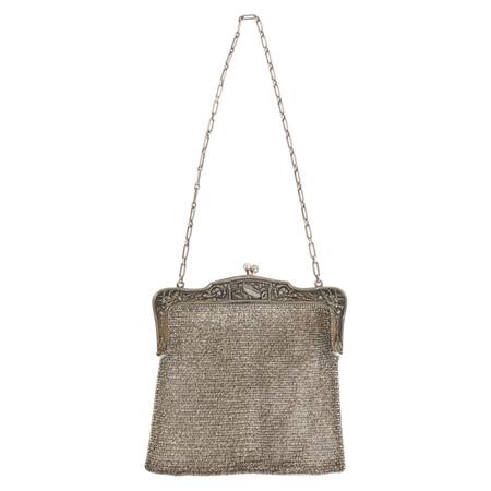 Antique Art Nouveau Stainless Mesh Purse