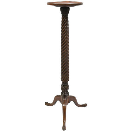 Chippendale Style Mahogany Torchére Plant Stand