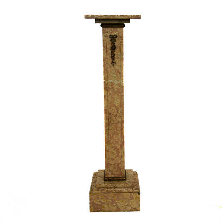Marble Pedestal with Gilt Bands
