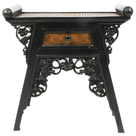 Chinese Reproduction Rattan Stool