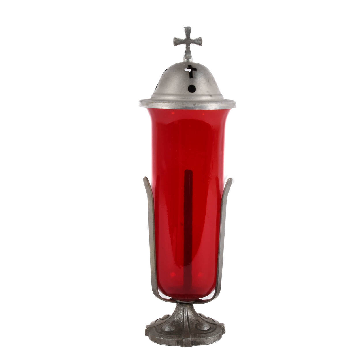Red Glass Sanctuary Lamp