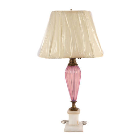 Venetian Glass and Brass Table Lamp