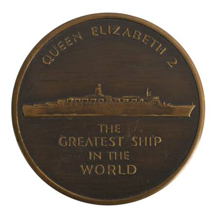 Queen Elizabeth 2 "The Greatest Ship in the World" Bronze Medal