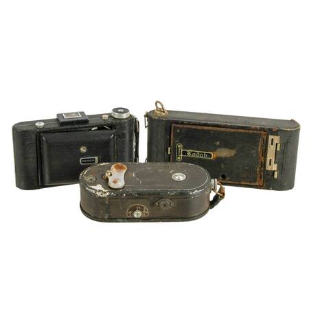Antique Three-Piece Vintage Lot of Cameras