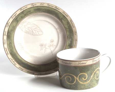 Bouquet Garni Latte Cup & Saucer Set