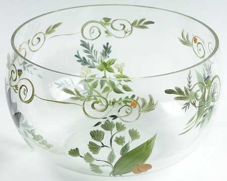 Bouquet Garni 8" Glassware Salad Bowl