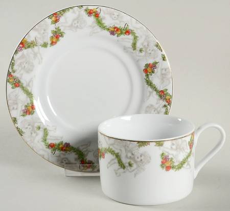 Cherubine Flat Cup & Saucer Set