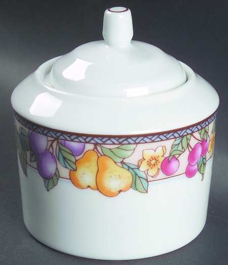 Fruit N' Flowers Sugar Bowl & Lid