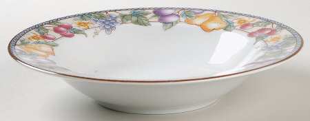 Fruit N' Flowers Large Rim Soup Bowl