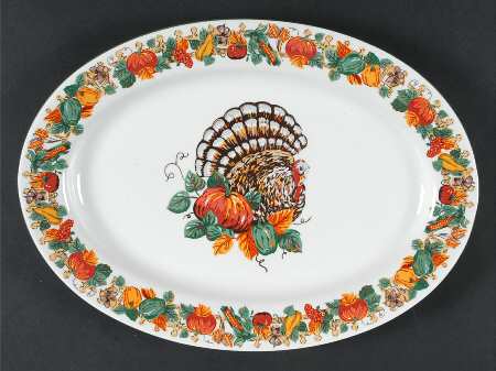 Pilgrims Harvest 14" Oval Serving Platter