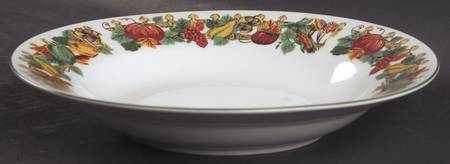 Pilgrims Harvest Rim Soup Bowl