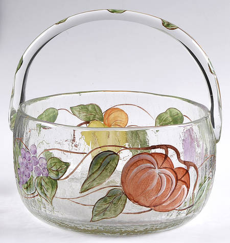 Pompeii Fruit Glassware Basket