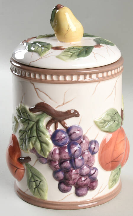 Pompeii Fruit Small Canister & Lid